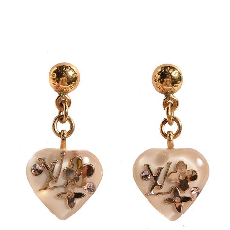 louis vuitton earrings heart|Louis Vuitton clip on earrings.